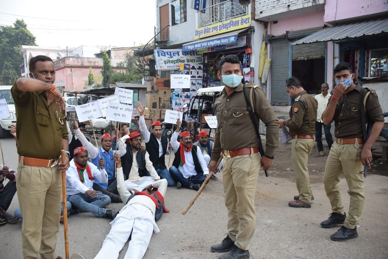 India shut down, many in custody