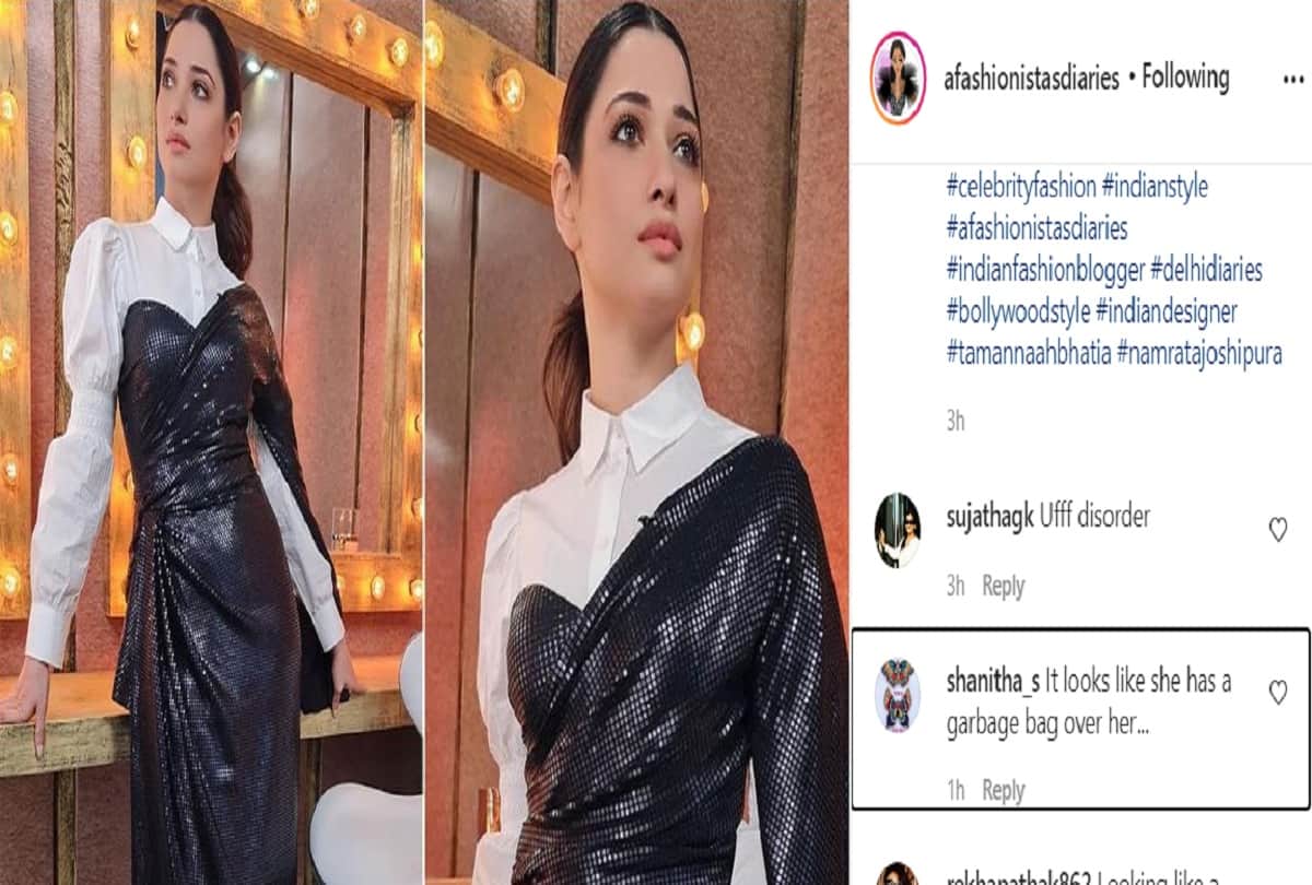 tamannaah bhatia get ready for samantha akkineni talk show in black shimmery outfit