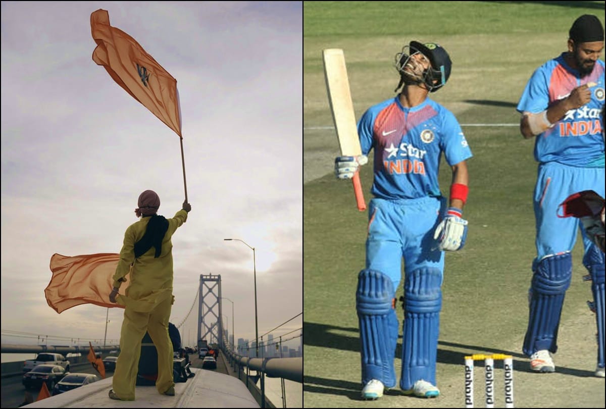 Indian cricketer Mandeep Singh takes part in farmers protest in Singhu Border