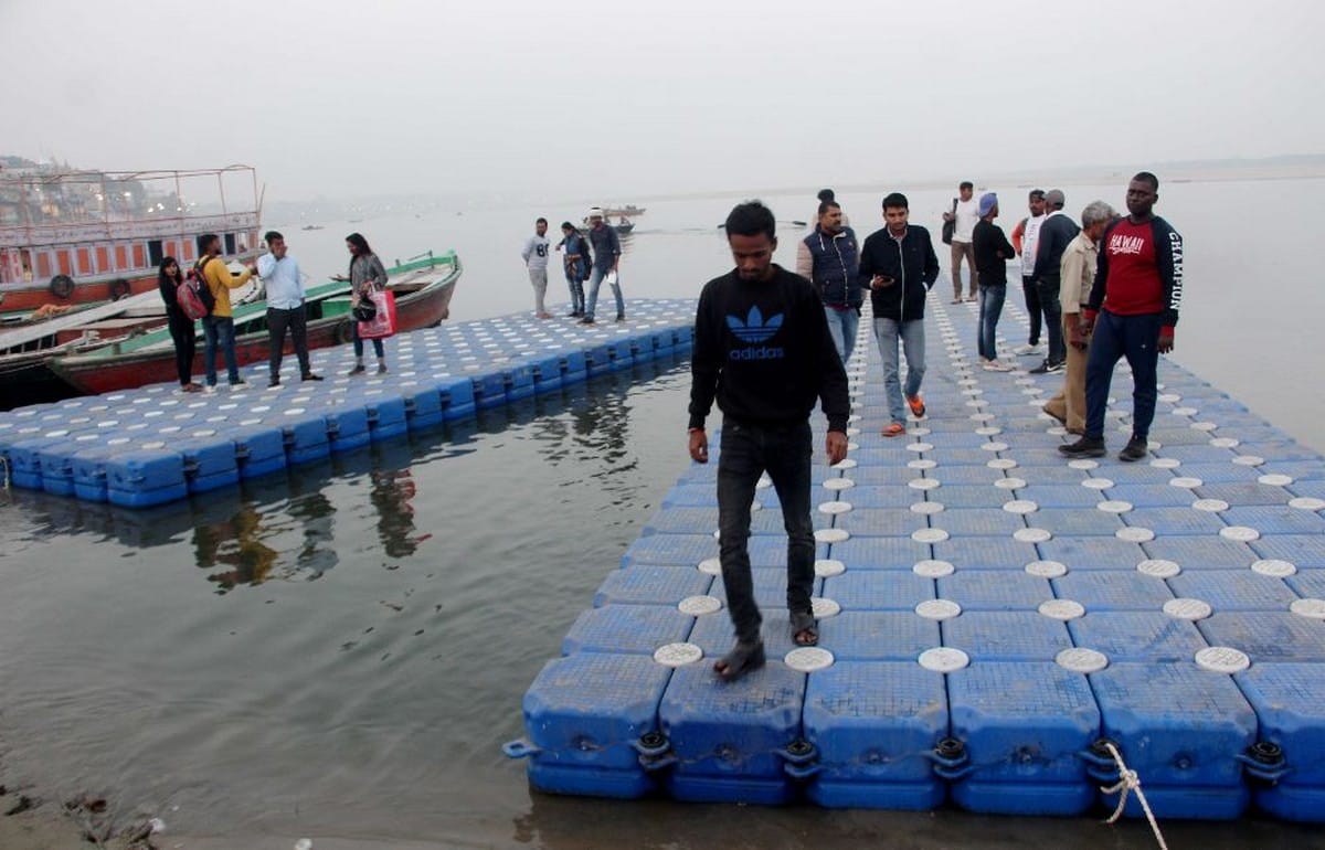 New Year preparations in Varanasi: Jetty starts at Assi Ghat for two-storey cruise 