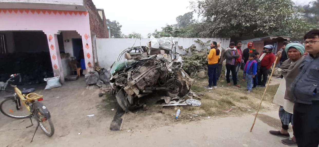 Car entered into standing truck, two killed, one serious