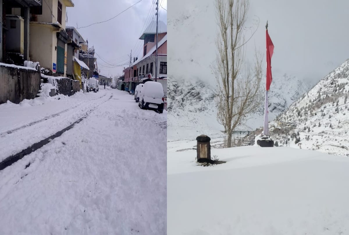 himachal weather news today: fresh snowfall recorded in rohtang and lahaul spiti, See the spectacular view in the pictures