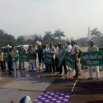 नोएडा में किसानों का प्रदर्शन