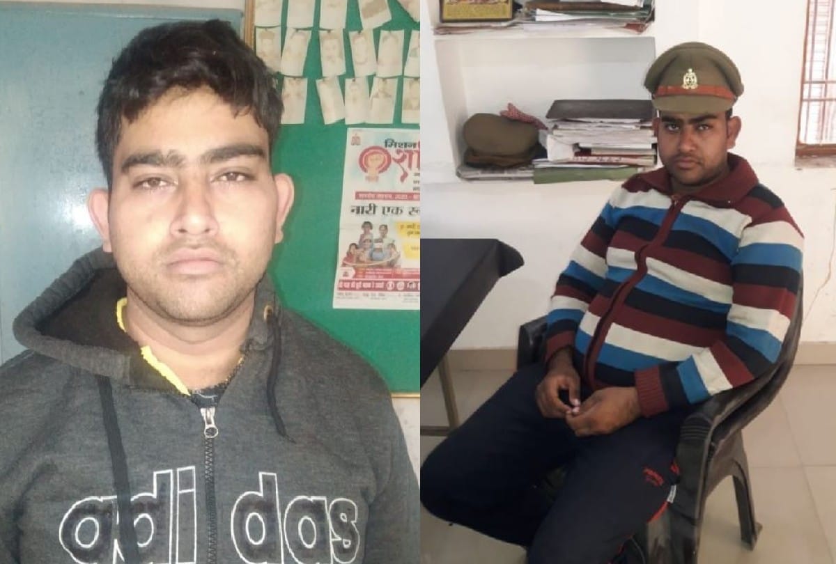 accused arrested who wearing cap of police for selfie in Agra