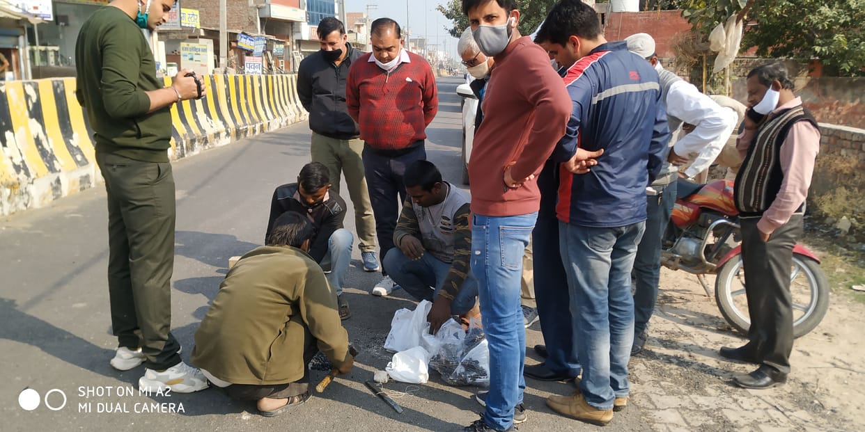 Chief Minister Udandaste took samples from Safidon Road