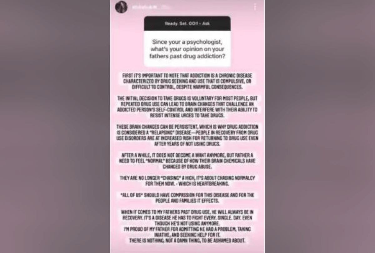 Trishala dutt talk about father Sanjay Dutt past drug addiction