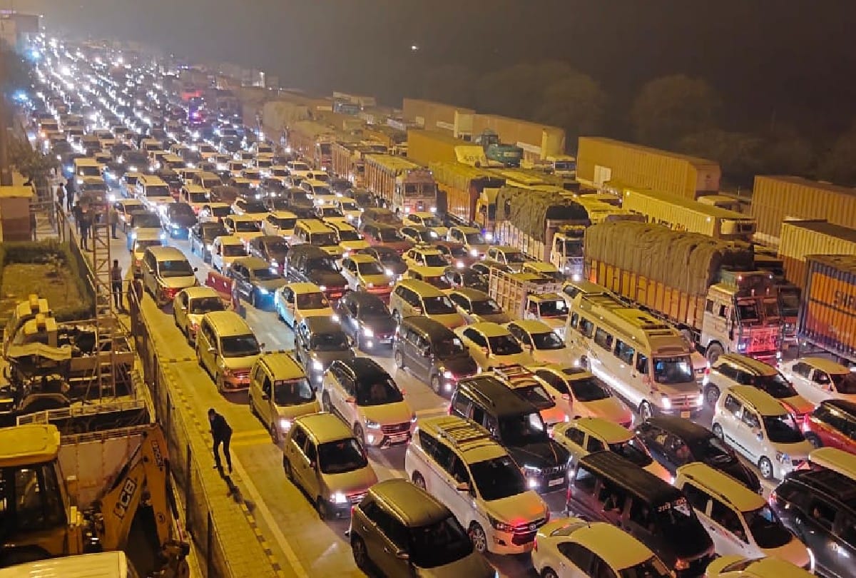 Kisan Andolan Today Latest News: Agra Yamuna Expressway Traffic Jam Farmers Protest News: traffic jam on Yamuna expressway in Agra