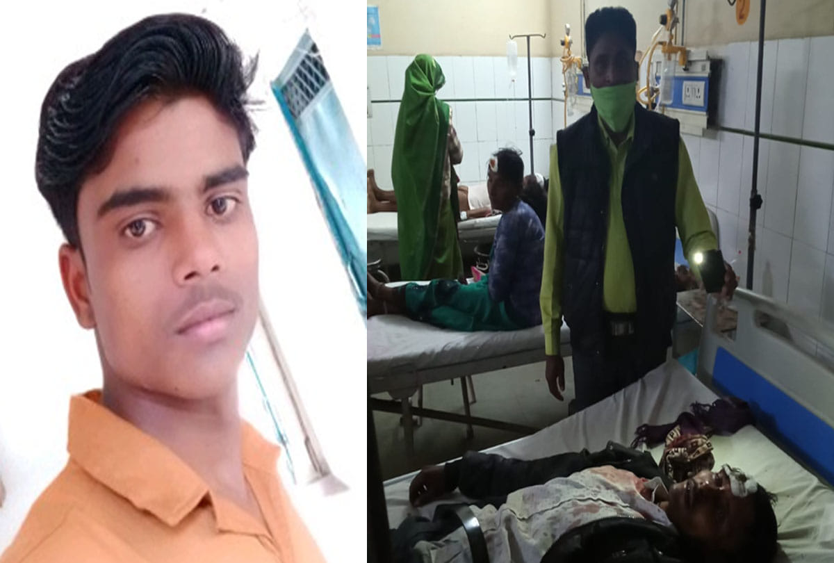 road accident in chitrakoot, one died and 10 people injured
