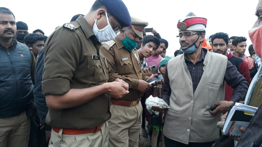 Copper coins found in mound excavation for Six Lane in Mau, UP