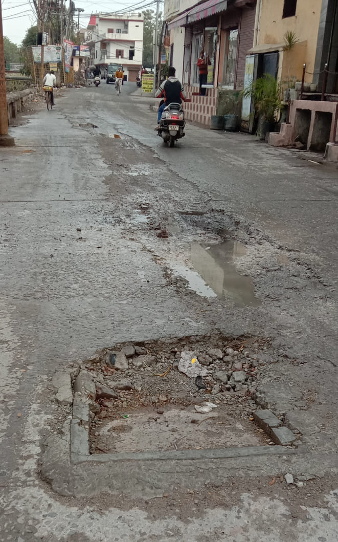 Sewer manholes are open in smart city