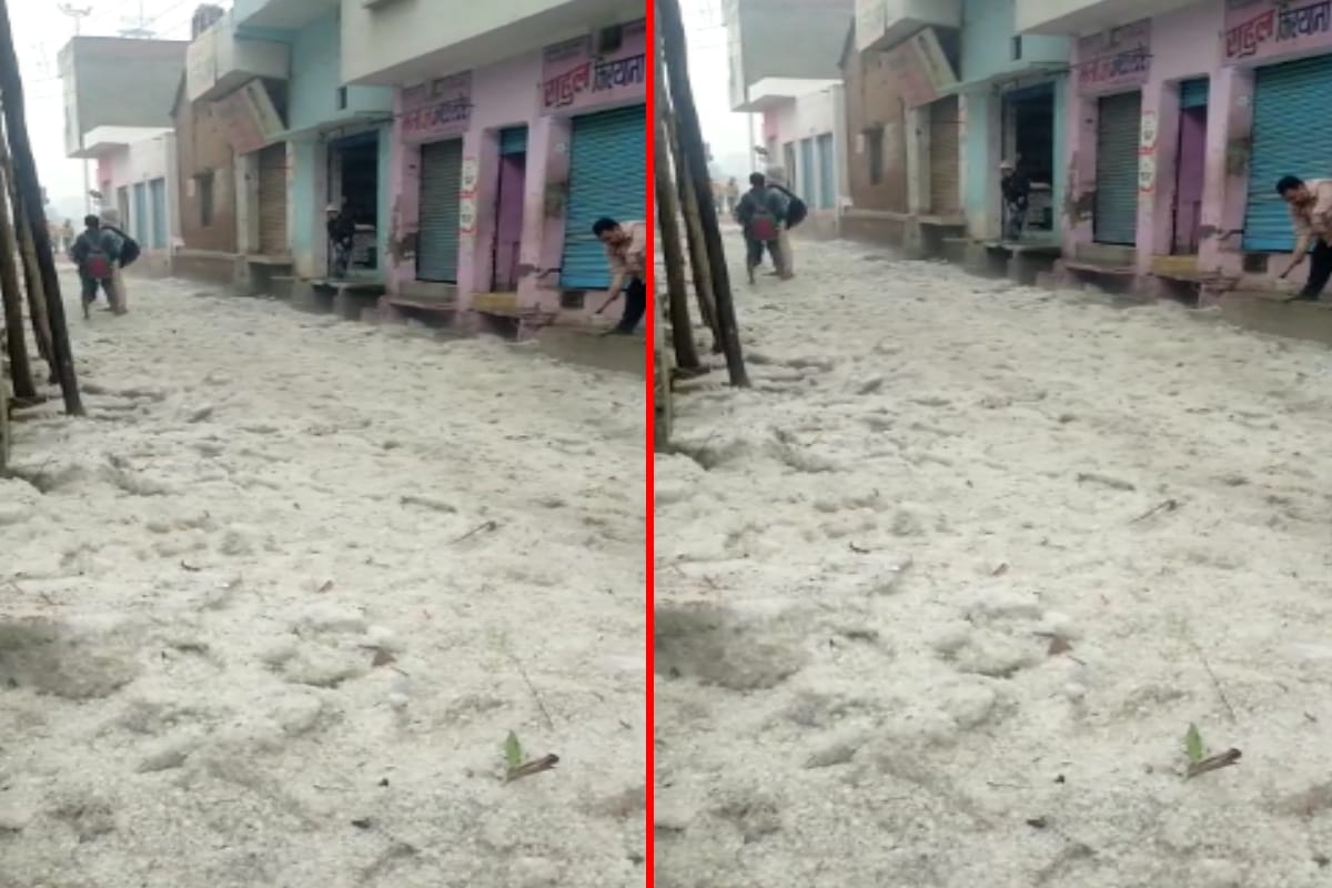 rain in many district of western UP today,heavy hailstorm in muzaffarnagar