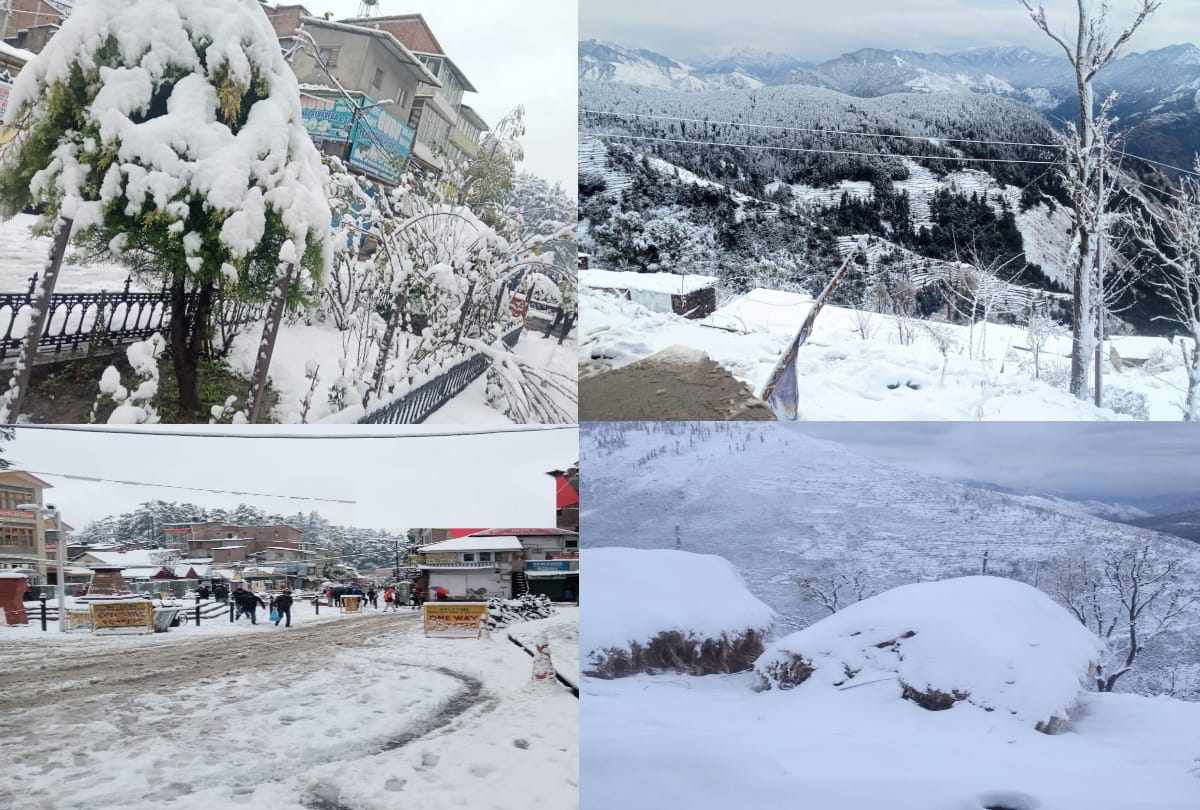 Himachal Snowfall News: heavy snowfall in state, tourists influx in manali, many roads closed