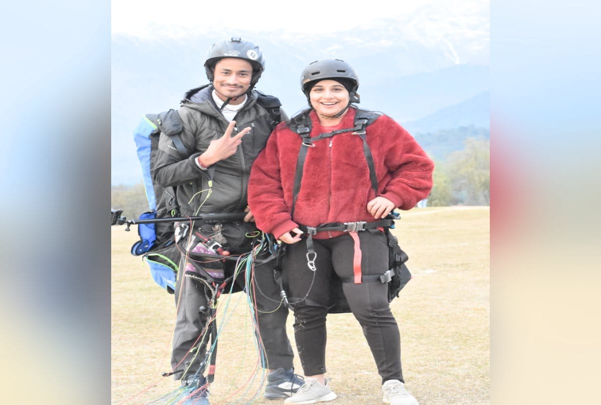 Vidya Balan Enjoy Paragliding News: actress Vidya Balan enjoys paragliding in bir billing himachal, see pics