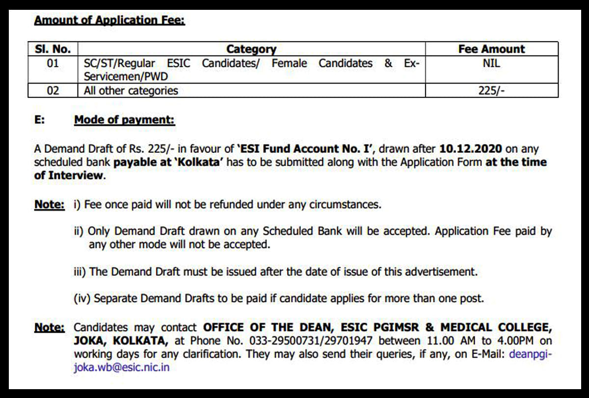 Sarkari Naukri govt jobs ESIC Recruitment 23 Teaching Vacancies