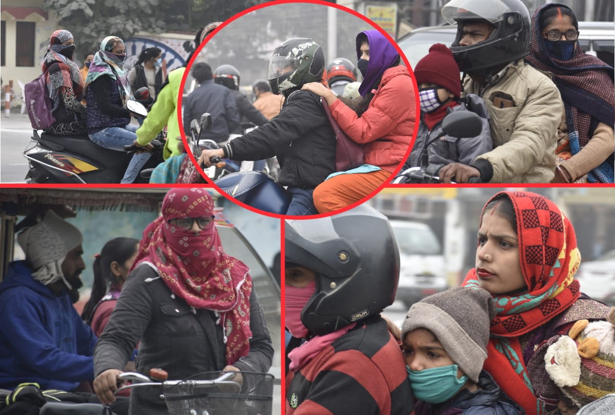 Cold winds shook in Gorakhpur today cold wave