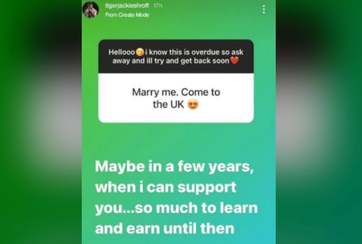 Tiger Shroff received a wedding proposal during his Ask me anything session