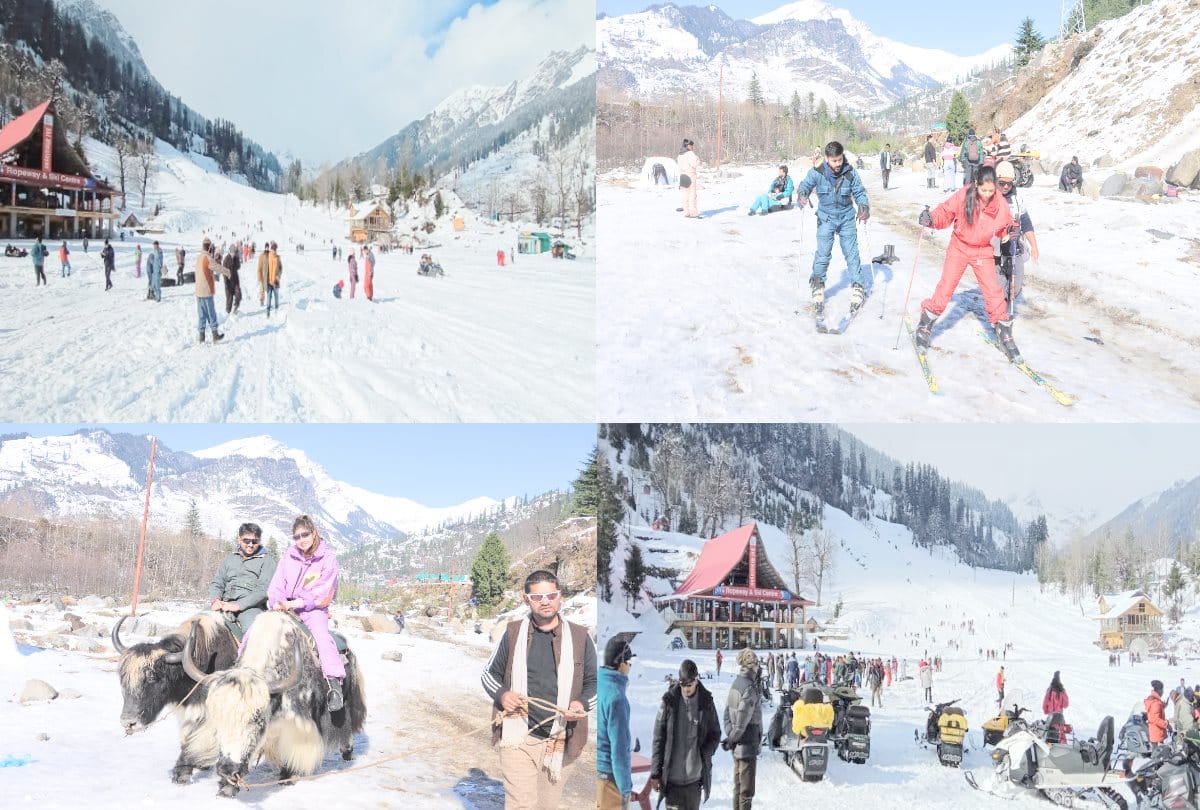 Tourists influx in Himachal pradesh after fresh snowfall, fun in Solang Nala, Up to 40 percent discount on booking in hotels
