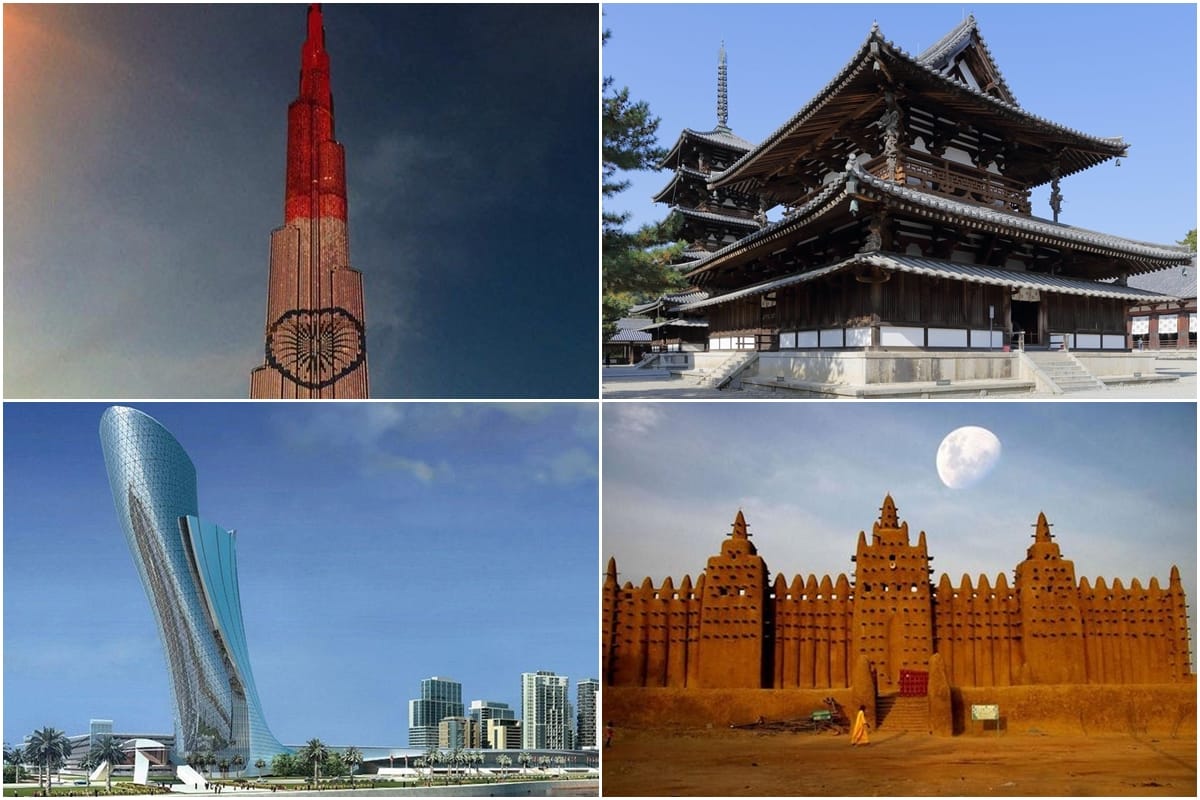 building in world which are unique in their height grandeur design craft burj khalifa capital gate romania hotel