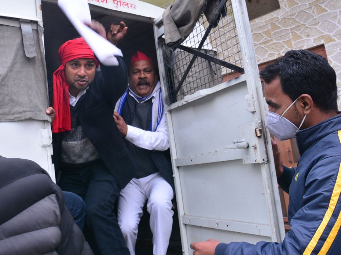 SP-RLD leaders grabbed since morning