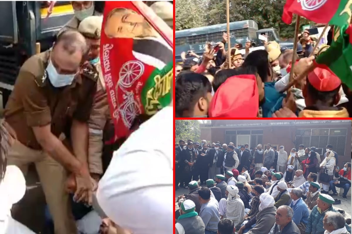 Farmer Protest: many arrested including SP leader Atul Pradhan in Meerut, farmers in Bijnor broke barricading