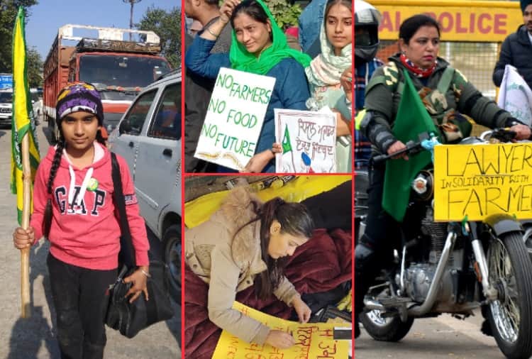 Kisan Andolan : Women-children active in protest