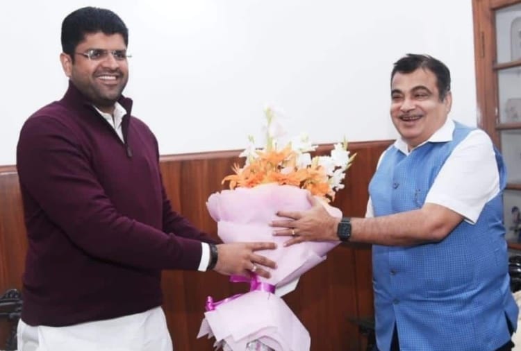 Haryana Deputy CM Dushyant Chautala met Union Road Transport Minister Nitin Gadkari