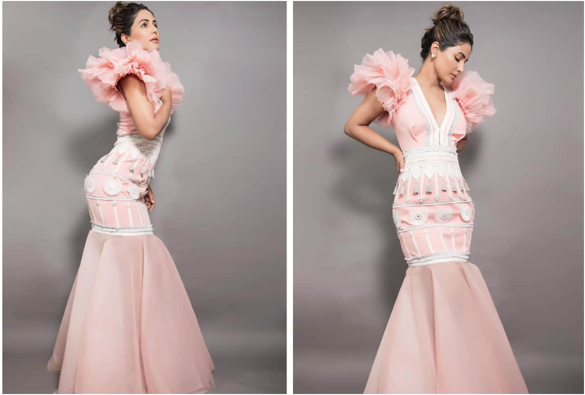hina khan recently share wearing pink tulle gown troll for its look