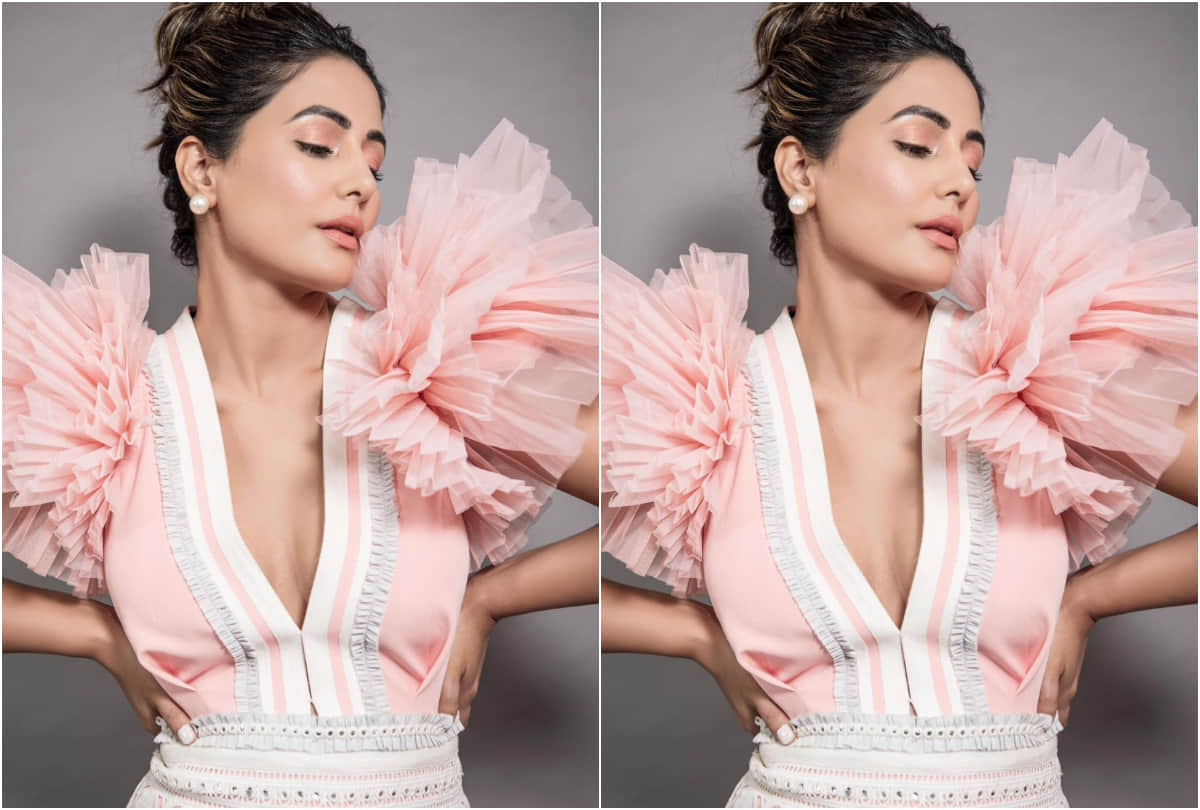 hina khan recently share wearing pink tulle gown troll for its look