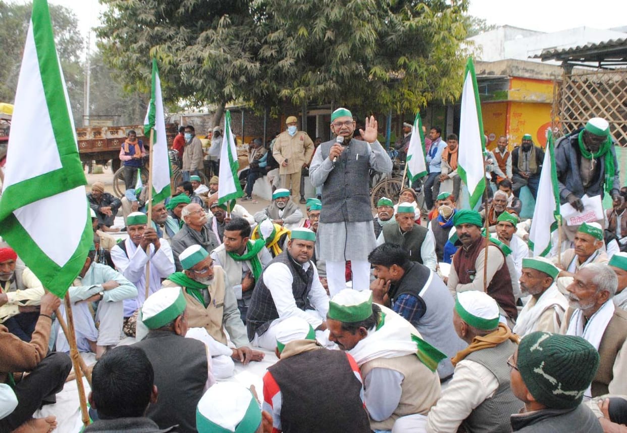 Demonstrated protest against agricultural laws