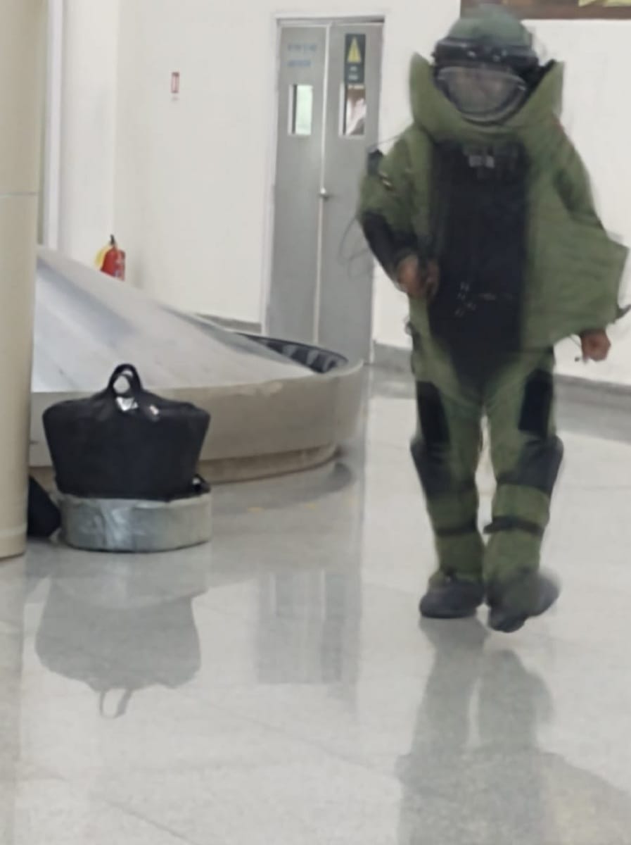 Bomb at Varanasi Babatpur airport security forces alert cordon the premises