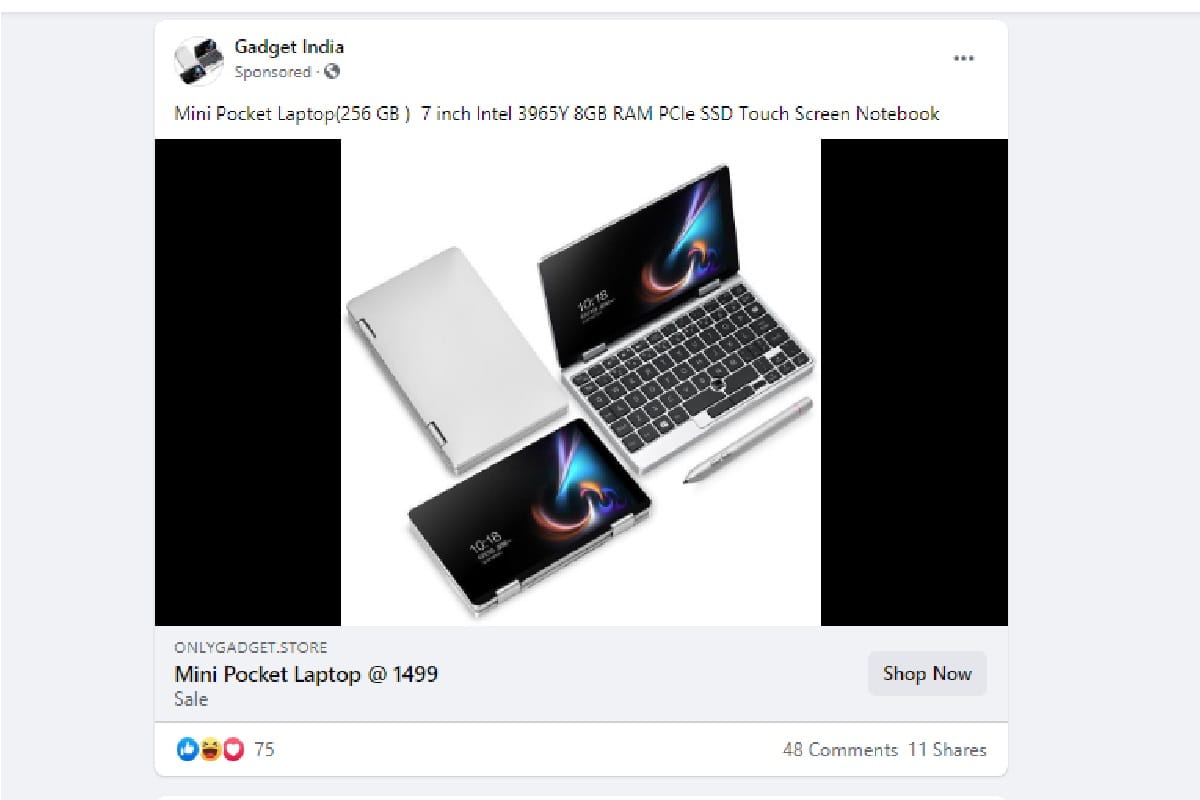 Fake laptop