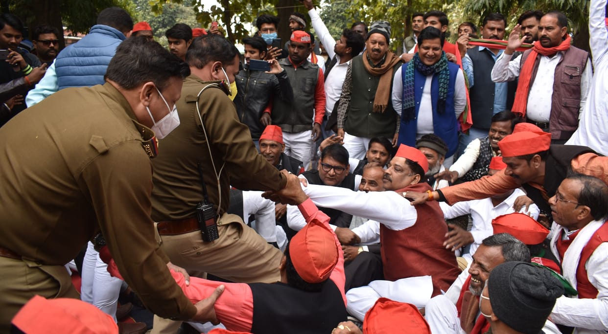 SP-Congress came on the road with farmers again on agricultural laws
