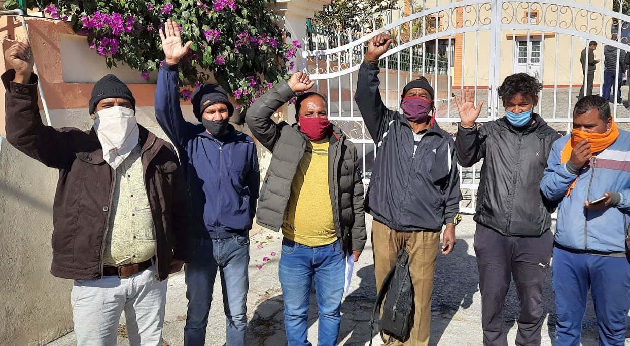 Demonstration done for Chulkot Road