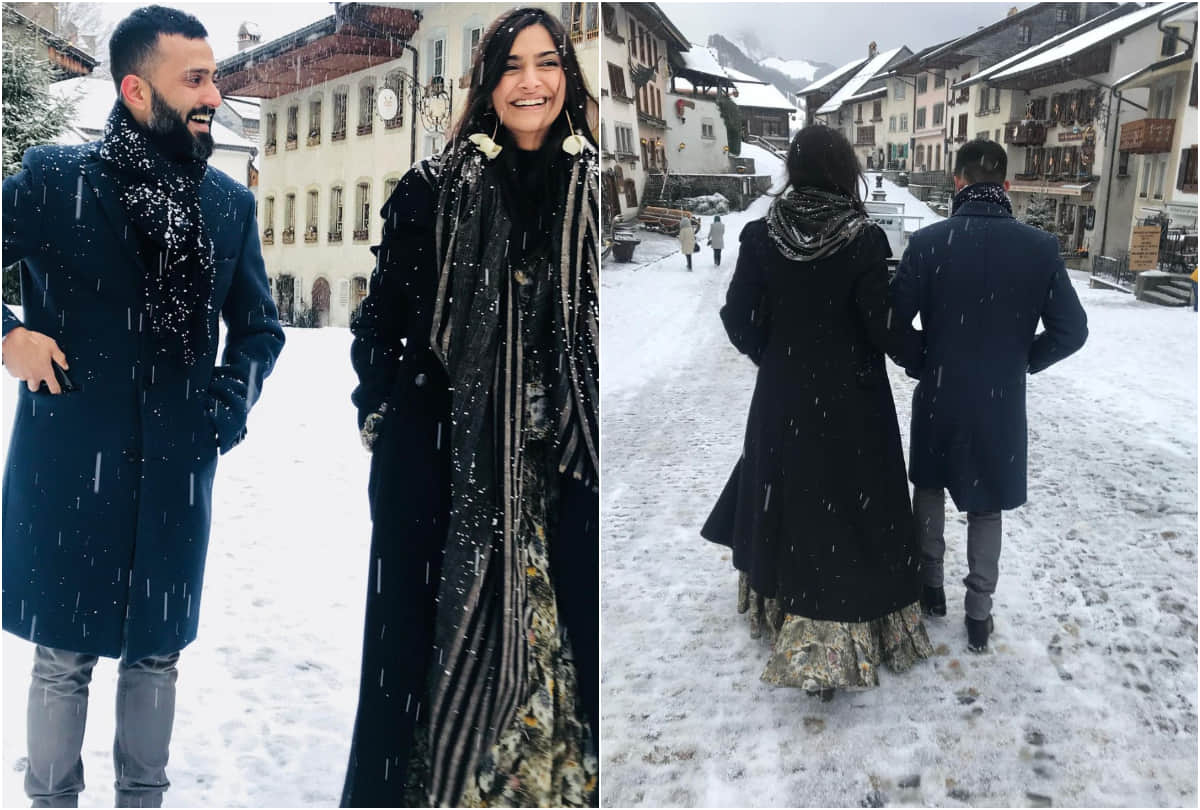 sonam kapoor enjoy winter with husband in london stylish look gives major fashion goals