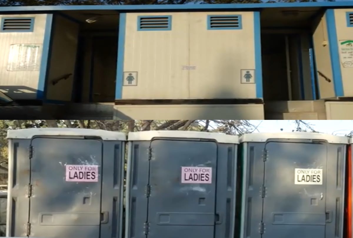 Farmer protest Singhu border delhi government provide toilet facility for farmers