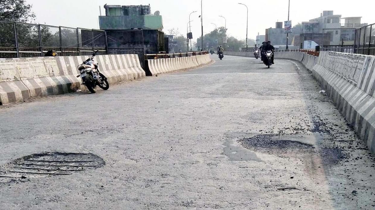 Two more uprooted roads on the overbridge
