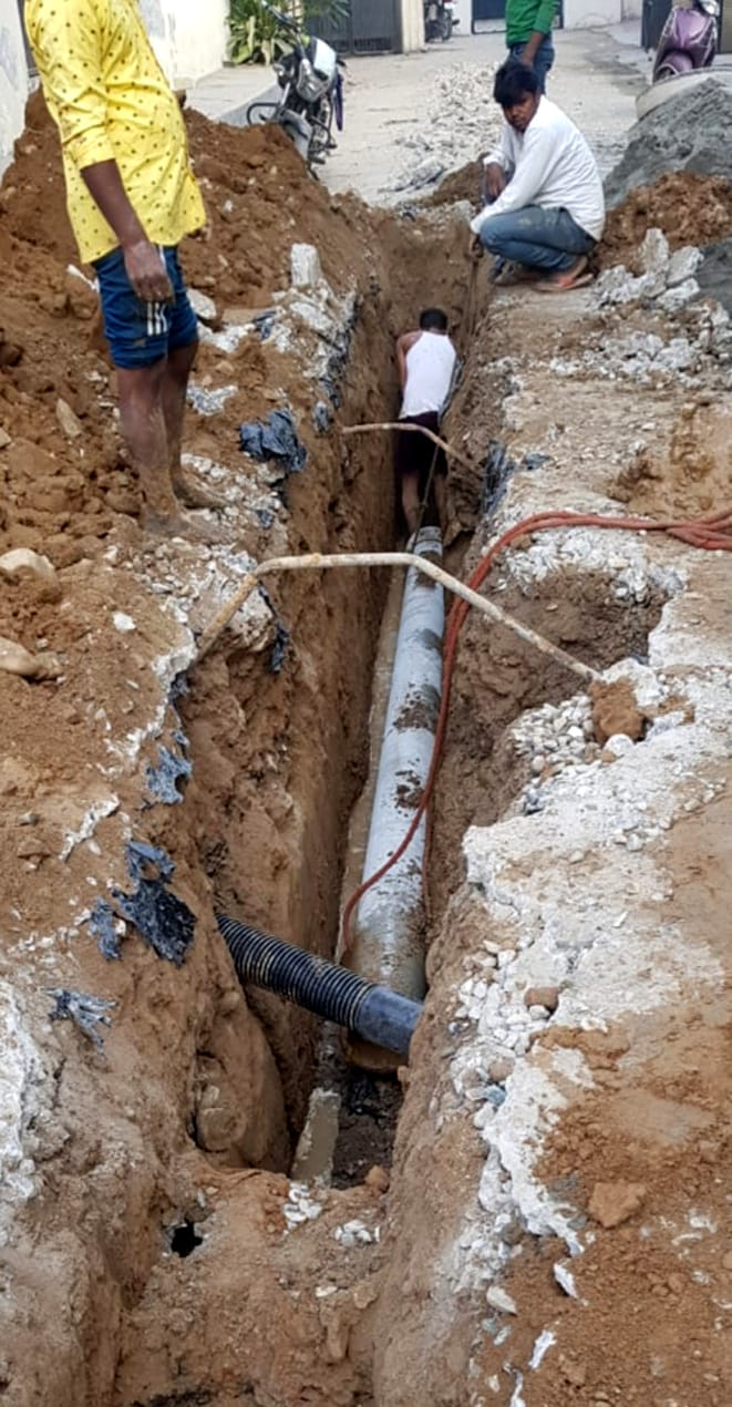 Questions are being raised on the sewer line being put in the city