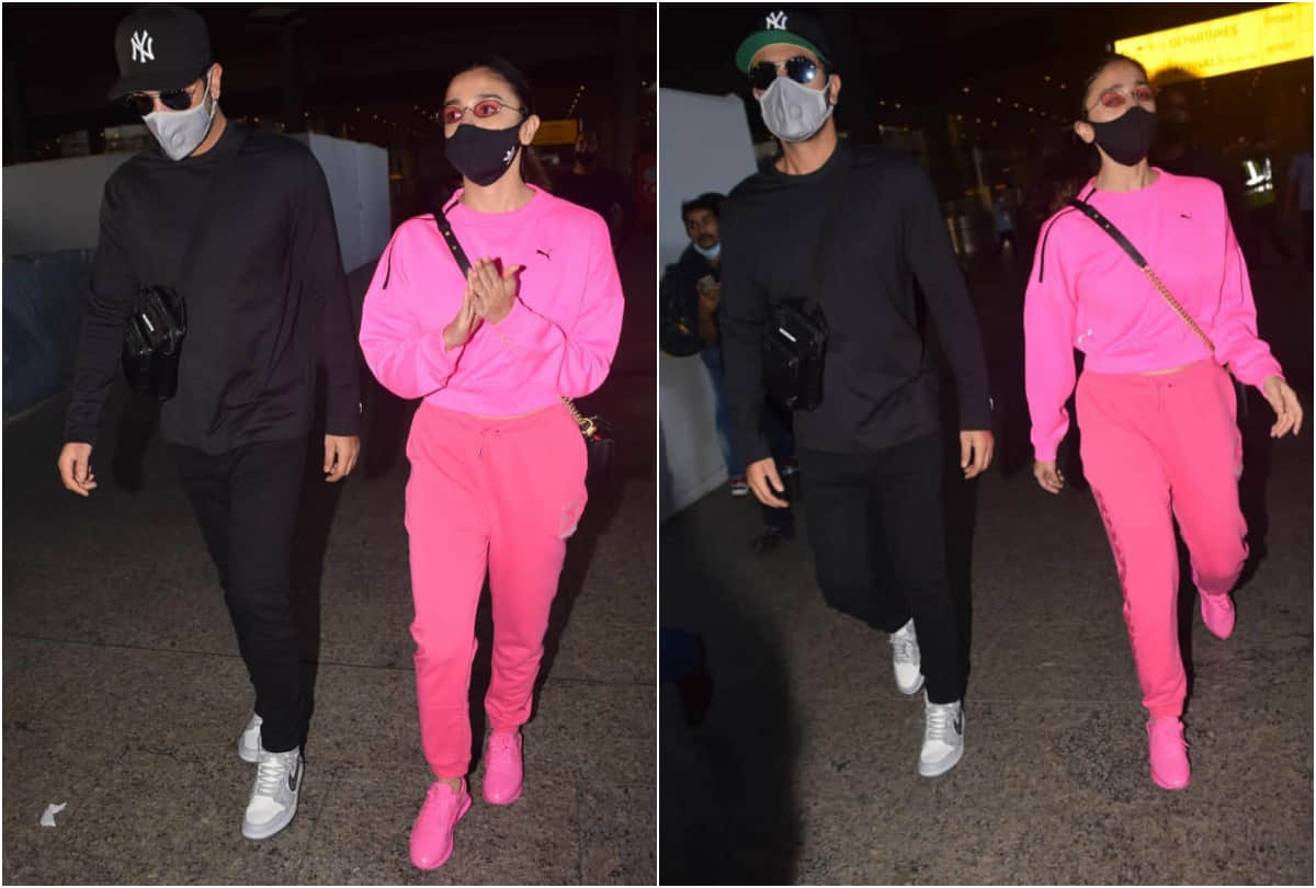 alia bhatt latest airport look in all about pink handbag price cannot afford easily