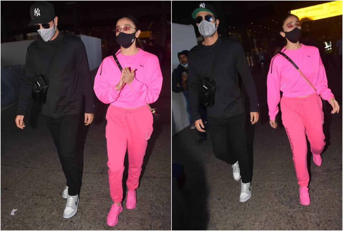 alia bhatt latest airport look in all about pink handbag price cannot afford easily