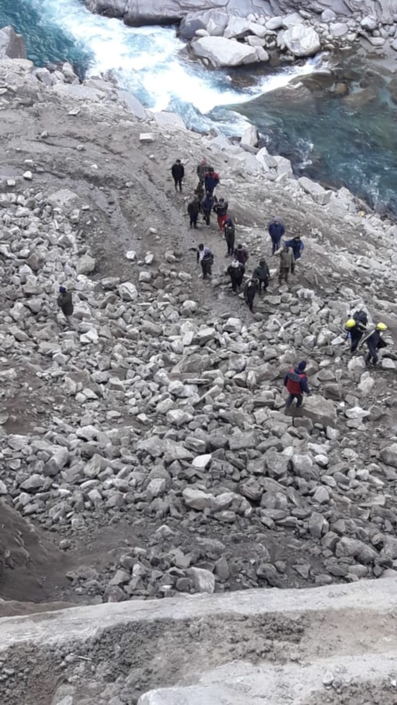Highway Road Accident News: truck fell into alaknanda river, two missing, ground zero photos
