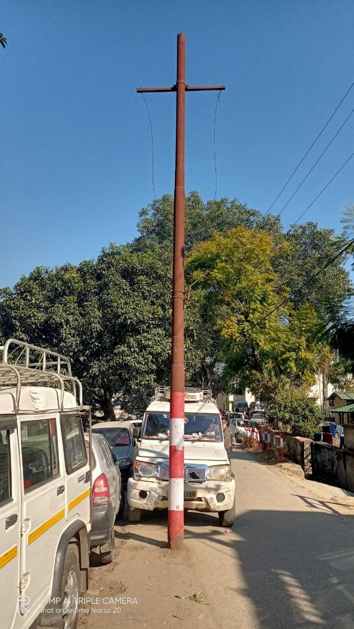 Pole on Road