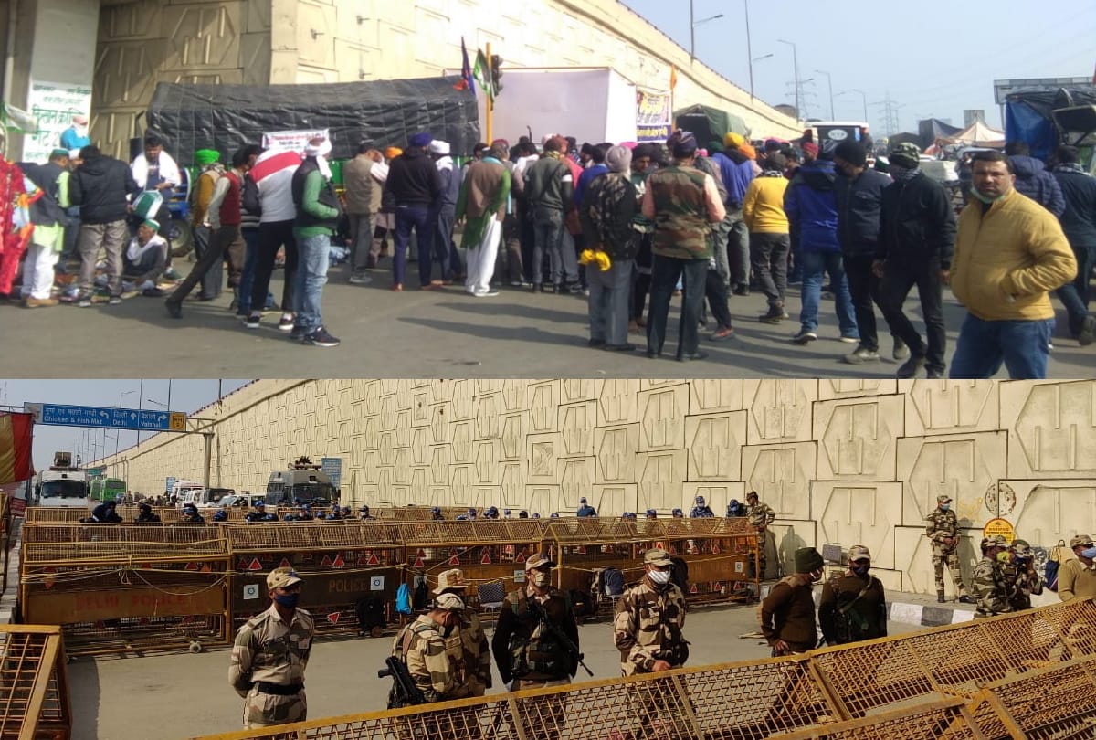 Farmers Protest End Delhi Police standing on borders sometimes got love, sometimes taunts