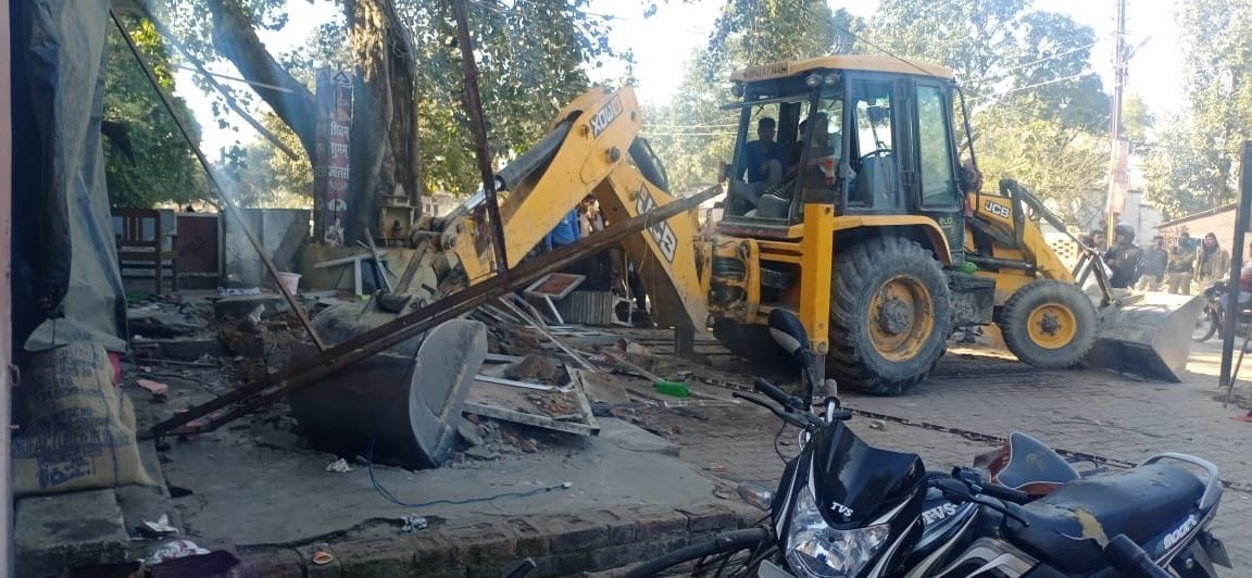 action taken to remove encroachment near railway station