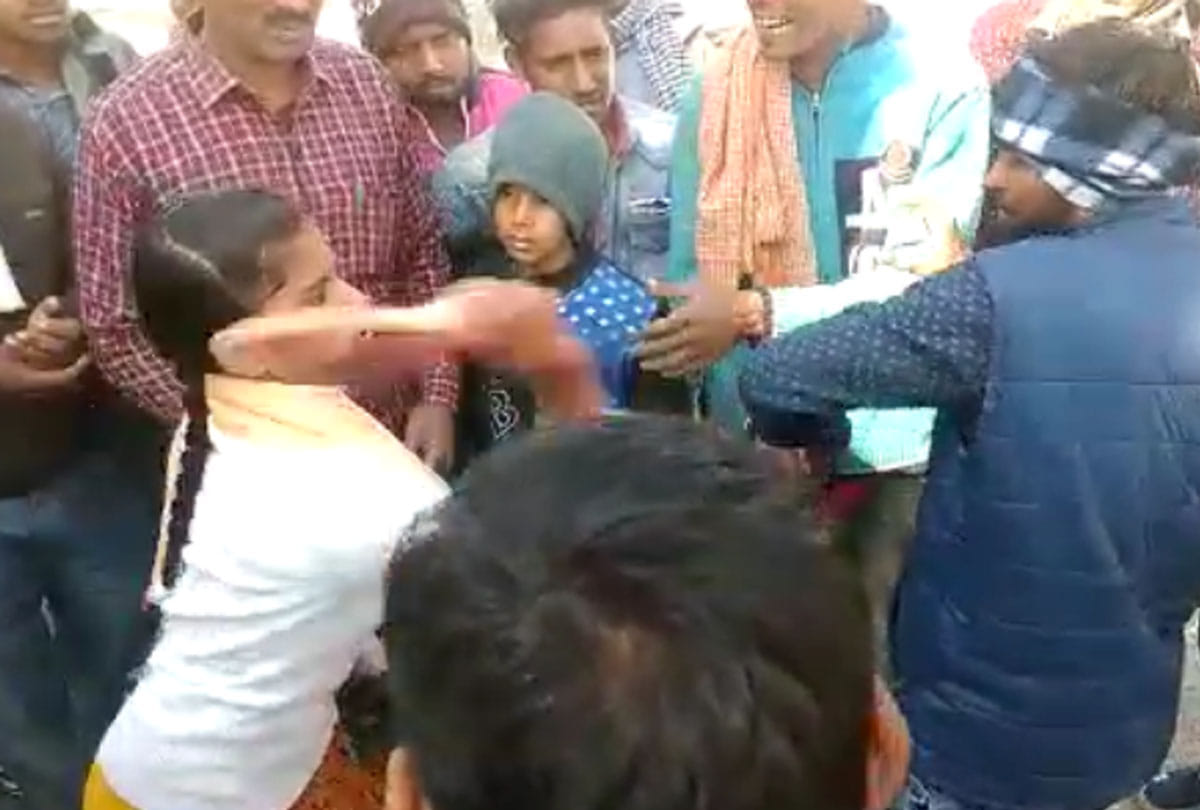 girl beaten with slipper to boy, video goes viral