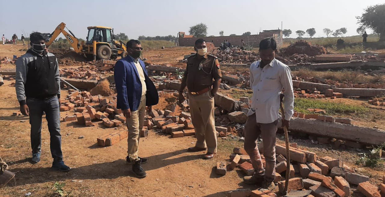 JCB moved to houses, 46 families homeless