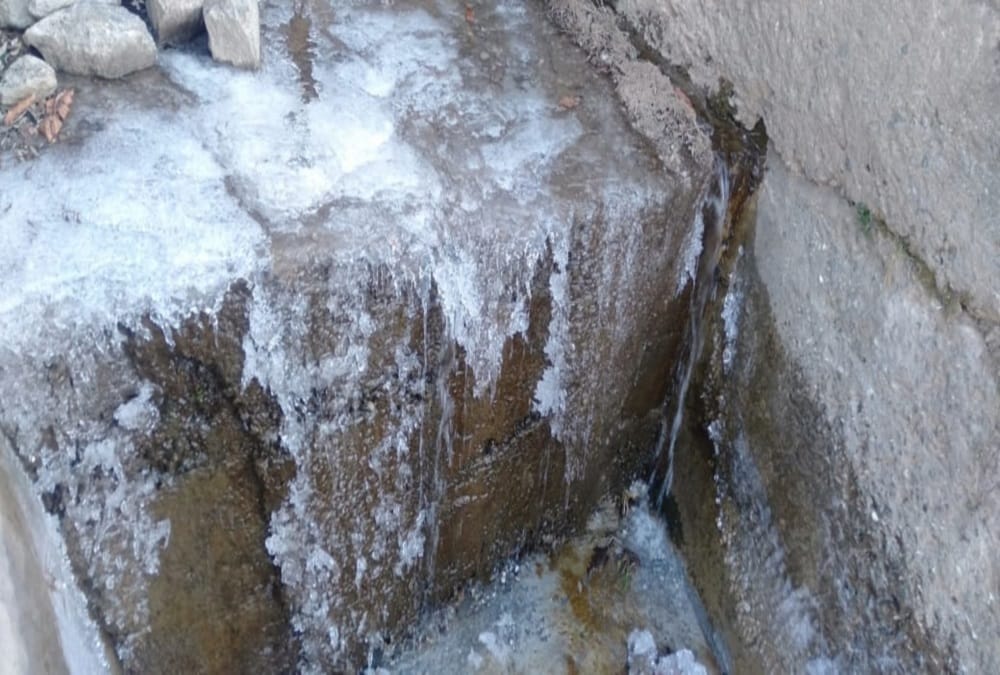 Weather Forecast Today Update in Uttarakhand: Waterfall become Snow and Frost Freeze on Tree after bitter cold