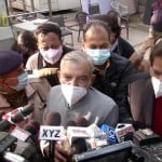 बैठक के बाद मीडिया से बात करते कांग्रेस पार्टी के नेता पवन कुमार बंसल।