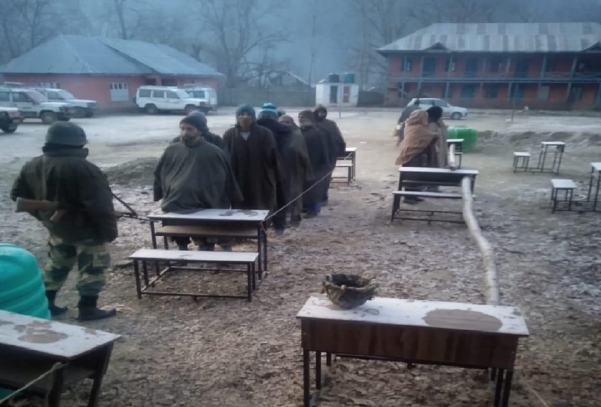 DDC election jammu kashmir voting for eighth and final phase going on voters queues