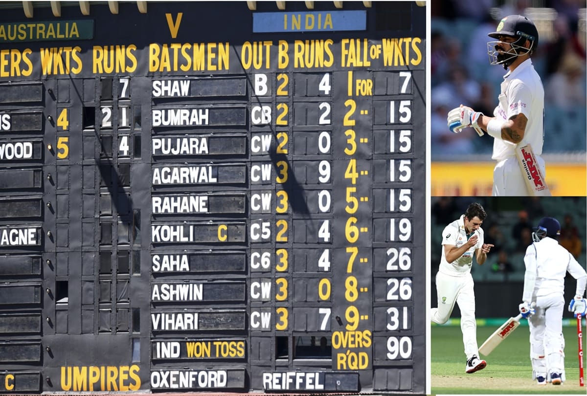 Australia vs India: How Indian batting collapse within 100 minuets in pink ball test match 2020