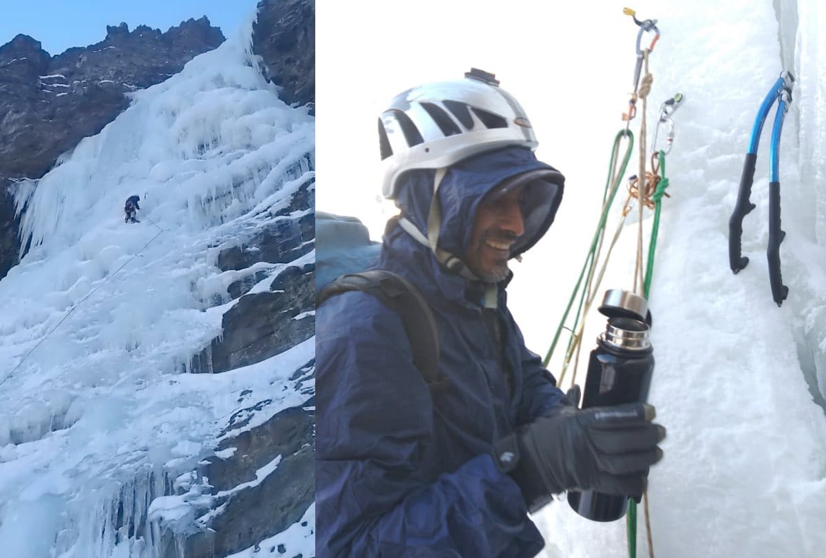 Mountaineers arrive at the Kaza in Lahaul to explore the possibility of ice climbing